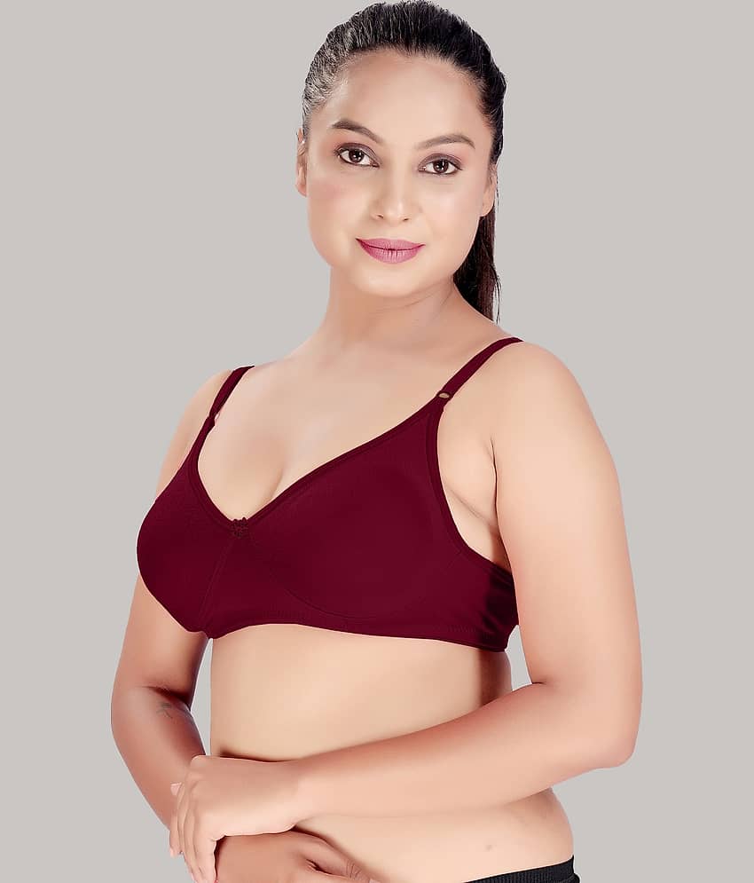 HAYA Pack of 2 Cotton Non Padded Women's Push Up Bra ( Multicolor ) view 2