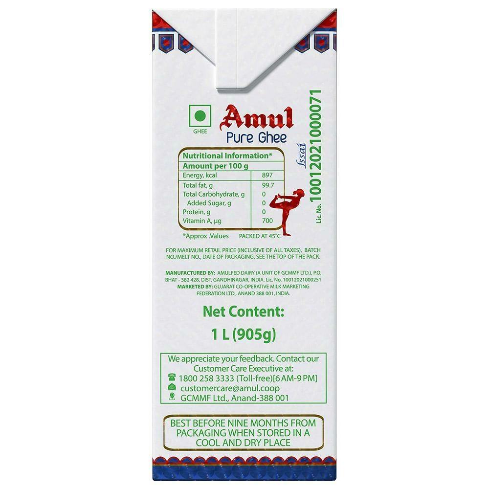 Amul Pure Ghee 1 L (Tetra Pak) view 2