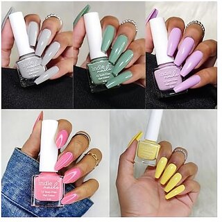Nail Polish Set for Women | 12-Free Vegan Cruelty-Free Quick Dry Long Lasting High Gloss Chip Resistant | Nail Paint Combo Set for Women | Set of 5 Happy Hues view 2