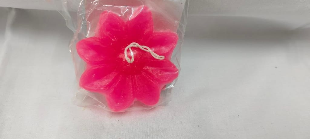 Red Flower Candle view 2