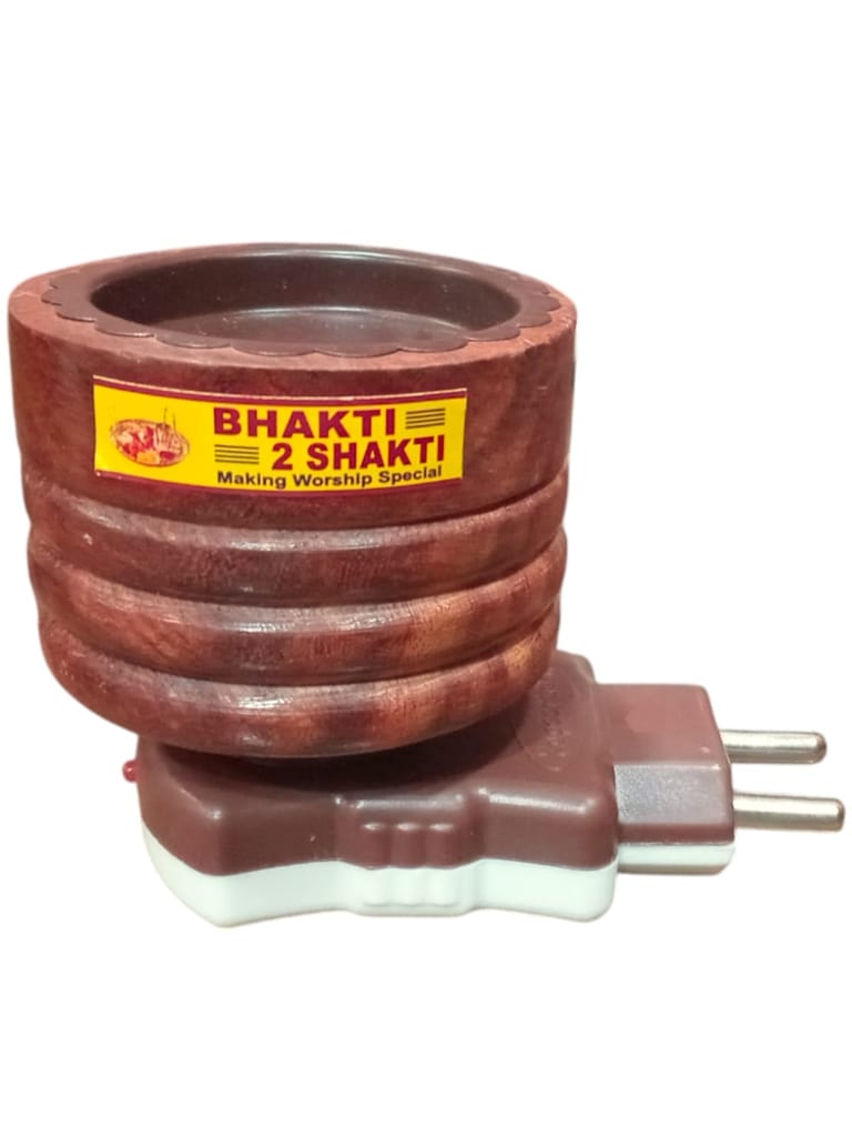 Bhakti2Shakti Camphor Burner | Wood Bhimseni Kapur Dani / Essential Oil Diffuser for Fragrance in Home & Office | Can Use with Bakhoor | Natural Oil (Pack of 1)