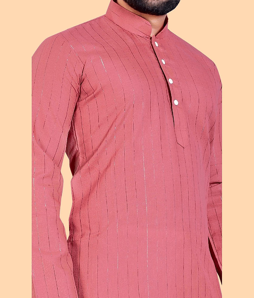 Balaji's Black Cotton Blend Regular Fit Men's Kurta Pyjama Set ( Pack of 1 ) view 2