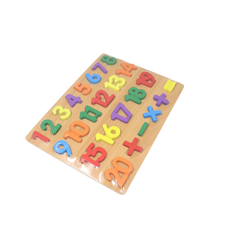 Wooden Numbers and Math Puzzle view 2