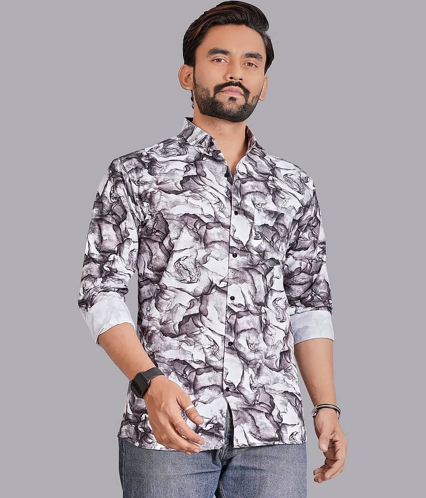 ADWYN PETER 100% Cotton Regular Fit Printed Full Sleeves Men's Casual Shirt - Multicolor 1 ( Pack of 1 ) view 2