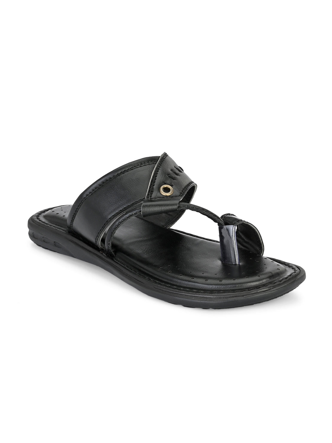 Hirolas® Men's Black Comfortable Office Slippers (HROMSL14BLK) view 2