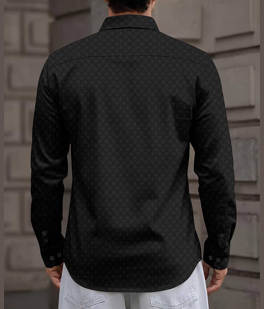 Nofilter Cotton Blend Regular Fit Printed Full Sleeves Men's Casual Shirt - Dark Green ( Pack of 1 ) view 2