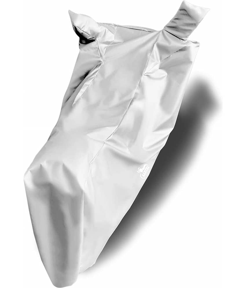 AutoRetail - Silver Dust Proof Two Wheeler Polyster Cover With (Mirror Pocket) for Honda Stunner CBF (pack of 1) view 2