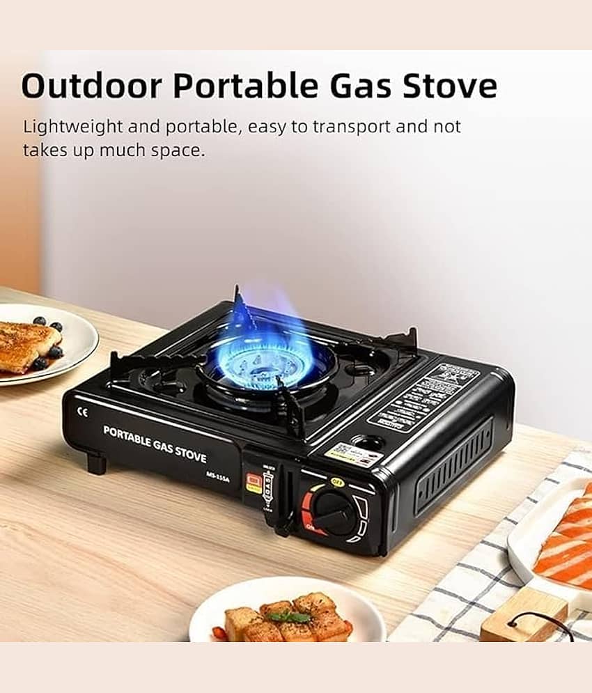 Portable Camping Stove With CarryIng Case | 2 IN Portable Camping Stove | Gas Powerd Single Burn Stove For Outdoor, Camping, Hiking, Traking view 2