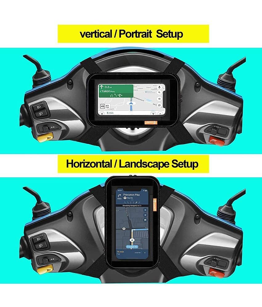 Mobile Holder for Scooty Mobile Pouch for Scooter Activa Jupiter Pleasure Ntorq Bike Mobile Holder view 2