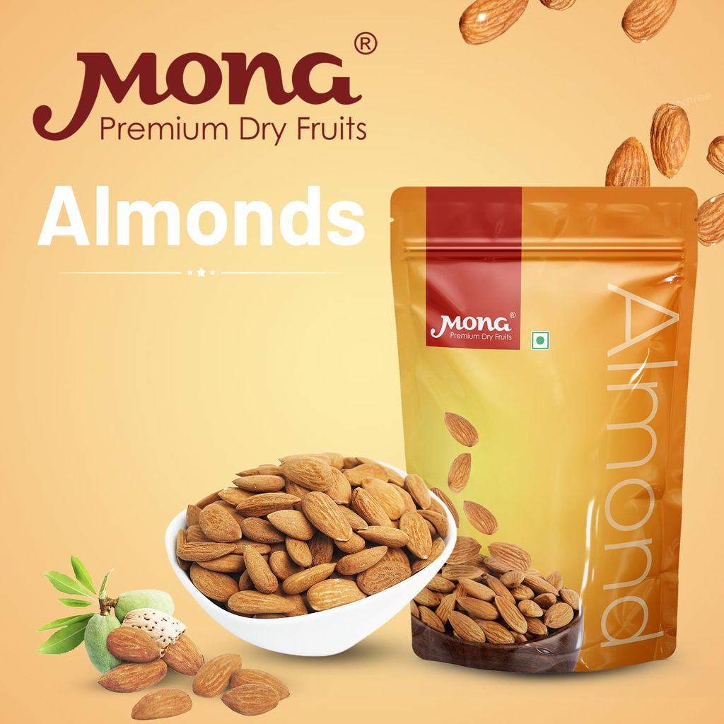 Mona Premium Dry Fruits Almonds - Healthy Nuts & Snacks view 2