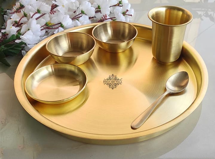 Jawahar Bartan Bhandar Brass Bhujan Thali view 2