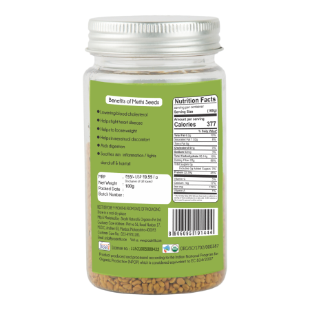 Praakritik Organic Methi Seed 100 G view 2