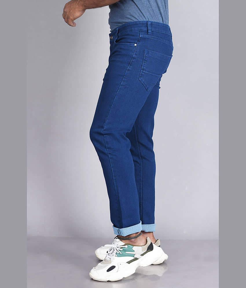 Aflash Slim Fit Cuffed Hem Men's Jeans - Black ( Pack of 1 ) view 2