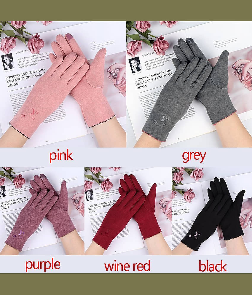 Babji Gray Women's Woollen Gloves ( Pack of 1 ) view 2