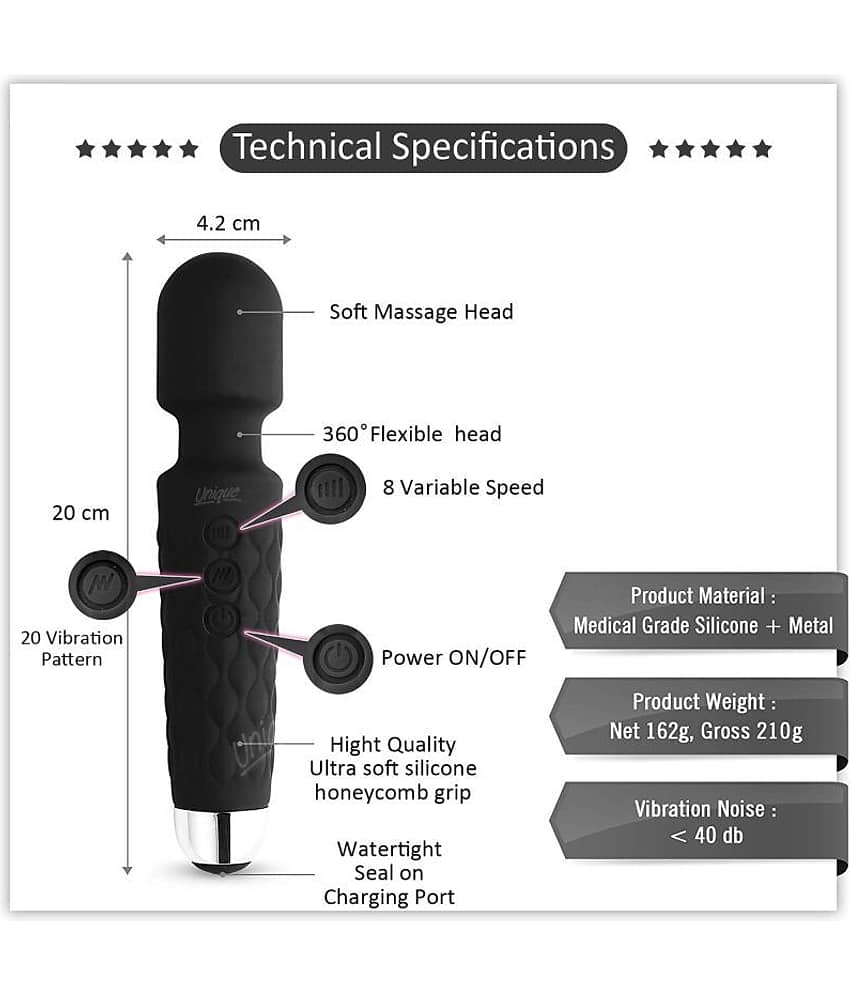 Unique Full Body Massager For Pain Relief | 20 Vibration Modes, USB Rechargeable & Waterproof view 2