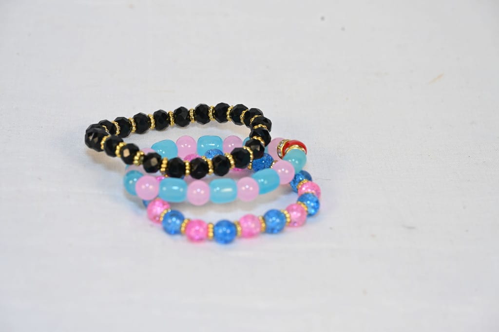 Set of 3 Beaded Bracelets view 2