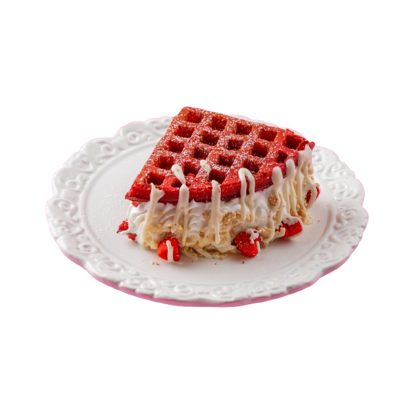White Red Velvet Waffle view 2