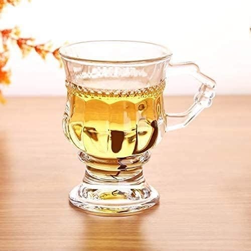 Royal Glass Coffee Tea Cups Set of 6, 150 ML, Glass Mug for Espresso, Milk, Cold Brew, Hot/Cold Drinks (Perfect for Coffee and Tea Lovers) view 2