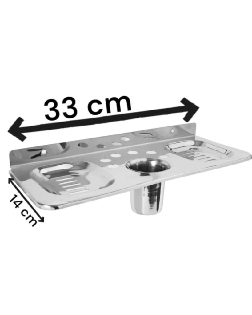 Wektu Stainless Steel Tumbler/Soap Dish Holder/Brush Holder/1PC view 2