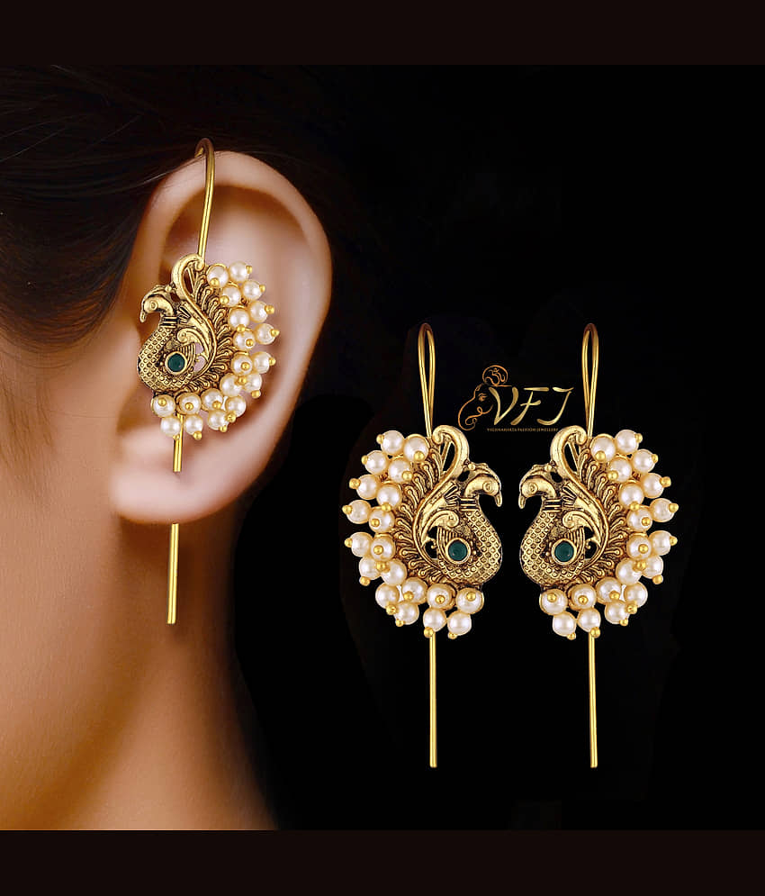Vighnaharta Green EarCuff Earrings ( Pack of 1 ) view 2