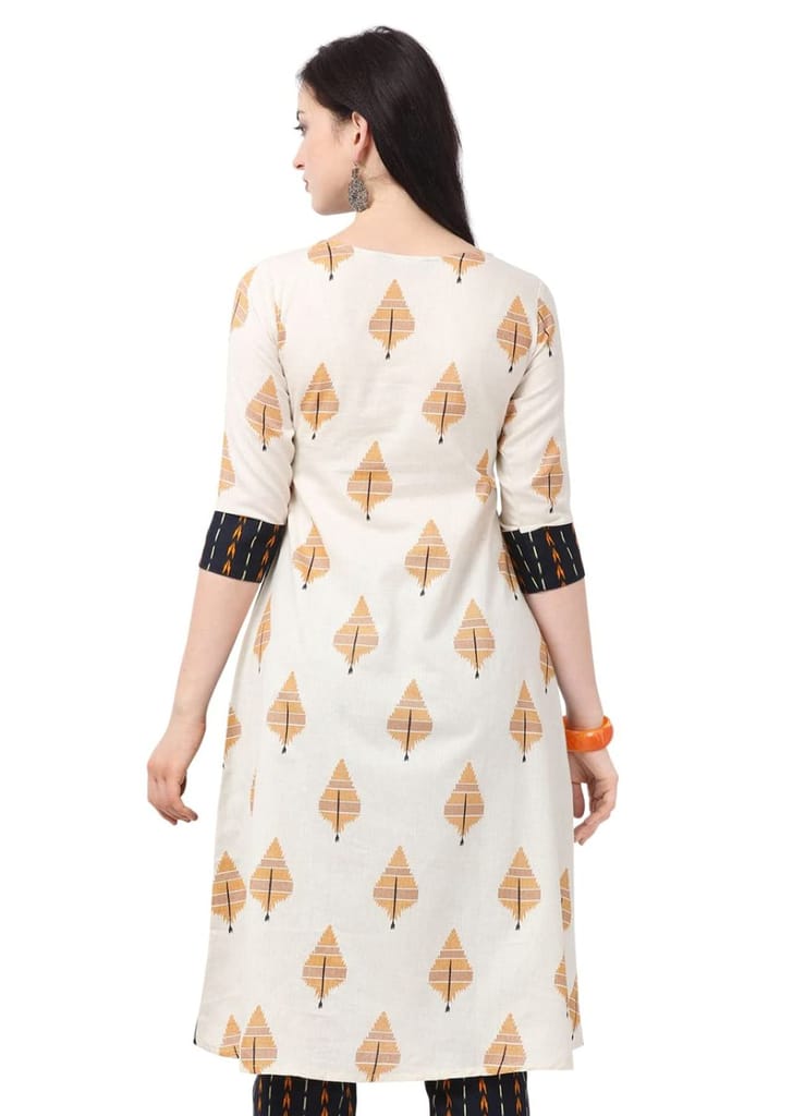 SHOPPING QUEEN Women Cotton A-Line Kurta view 2