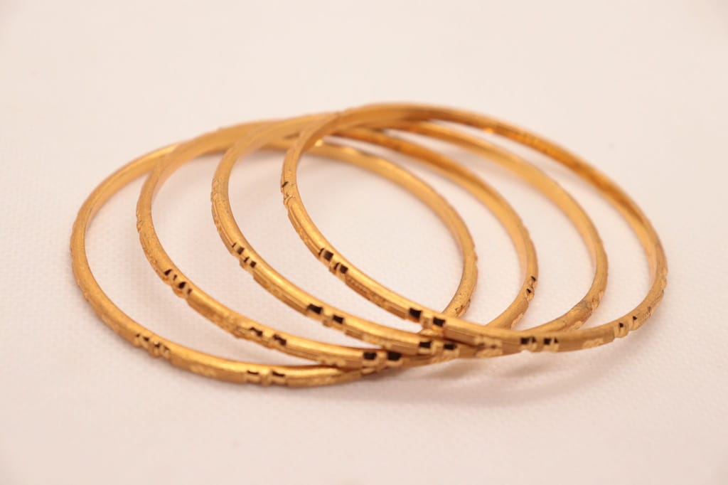 Gold Plated Bangle Set of 4 for Women view 2