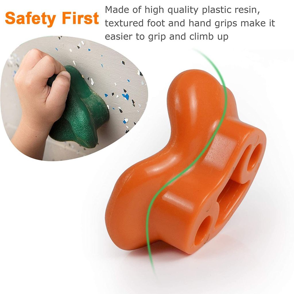 REZNOR Multisize Large Rock Climbing Holds Play Set for Kids, Adult Wall Climbing Stone for DIY Children Playground Wall/Wood Block, Multicolor view 2
