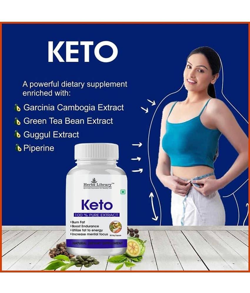 Herbs Library Keto Capules Supports Weight Loss with Garcinia Cambogia 60 Capsules Each (Pack of 4) view 2