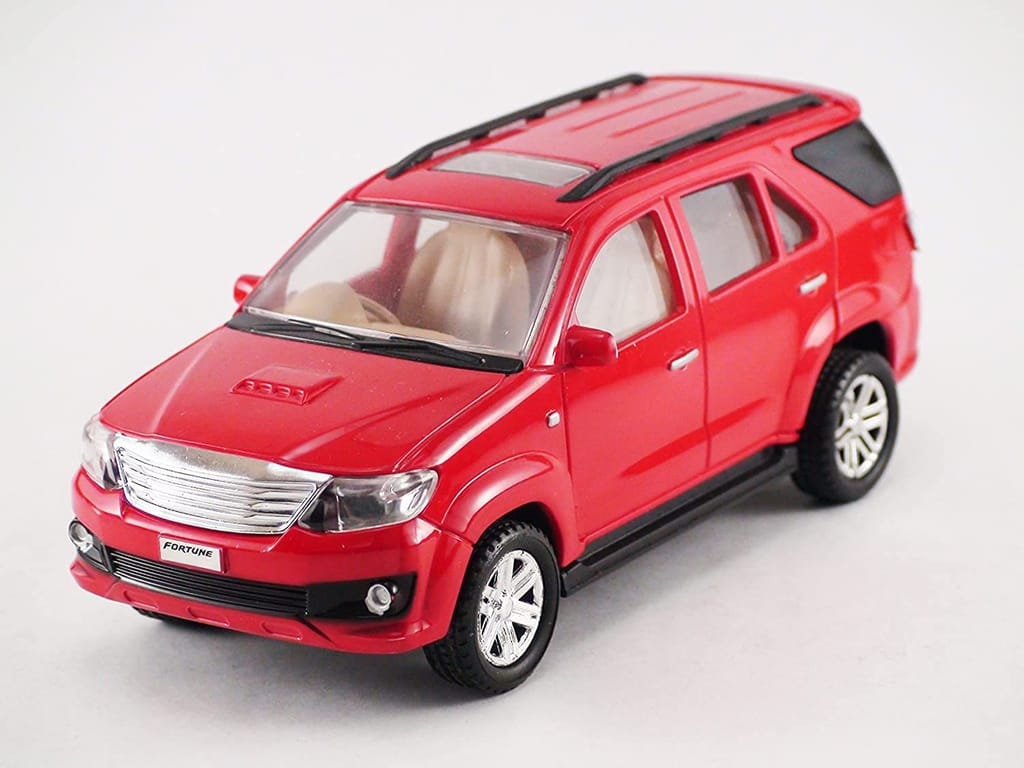 Pull Back Plastic Fortuner Car Toys|Wonderful Design & Bold Look|Perfect for Kids Fun (Pack of 1, Red) view 2