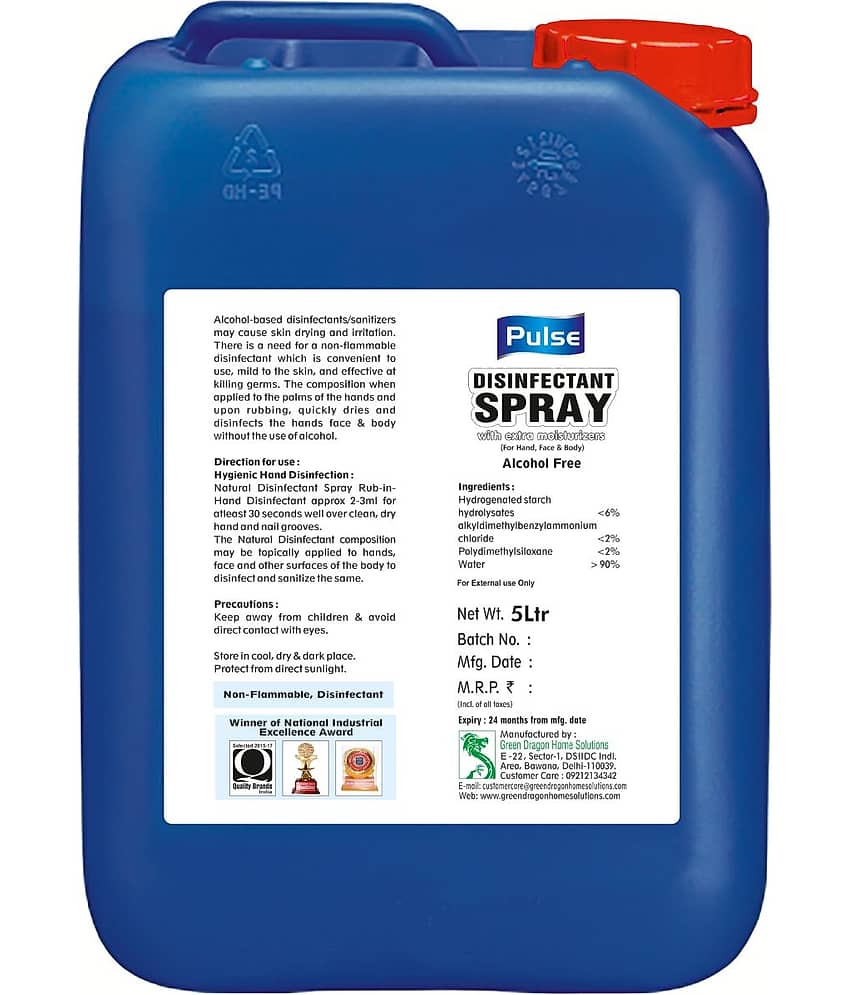 Pulse Disinfectant Spray for Hand, Face and Body Sanitizers 5000 mL Pack of 1 view 2