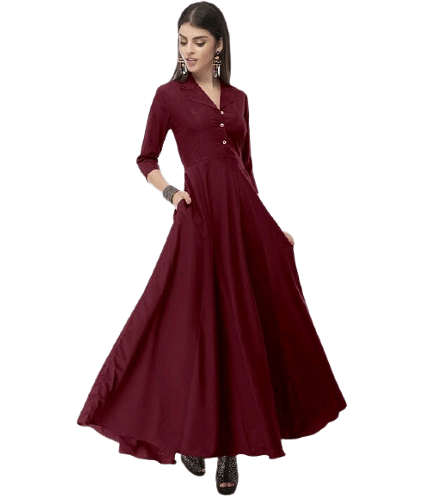 TOGZZ Women Crepe A-line Dress ( Brown ) view 2