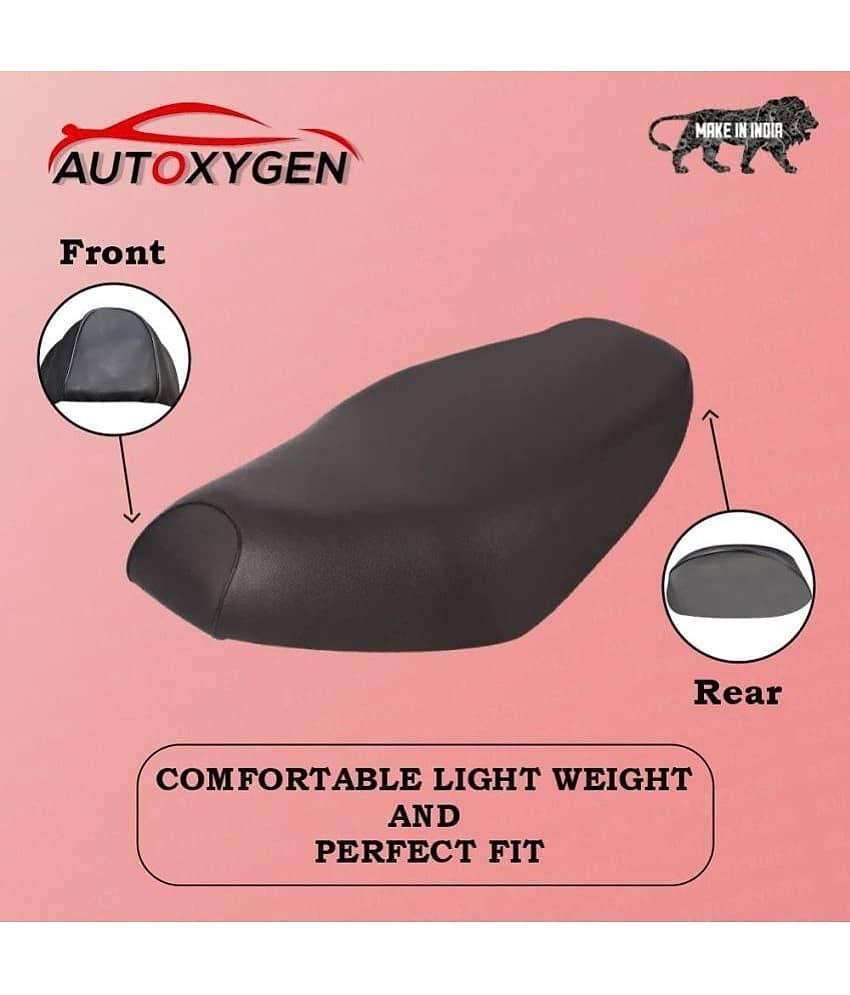 Autoxygen Scooter/Scooty Removable & Washable PU Leather Waterproof Seat Cover Accessories For Hero Pleasure (Black) view 2