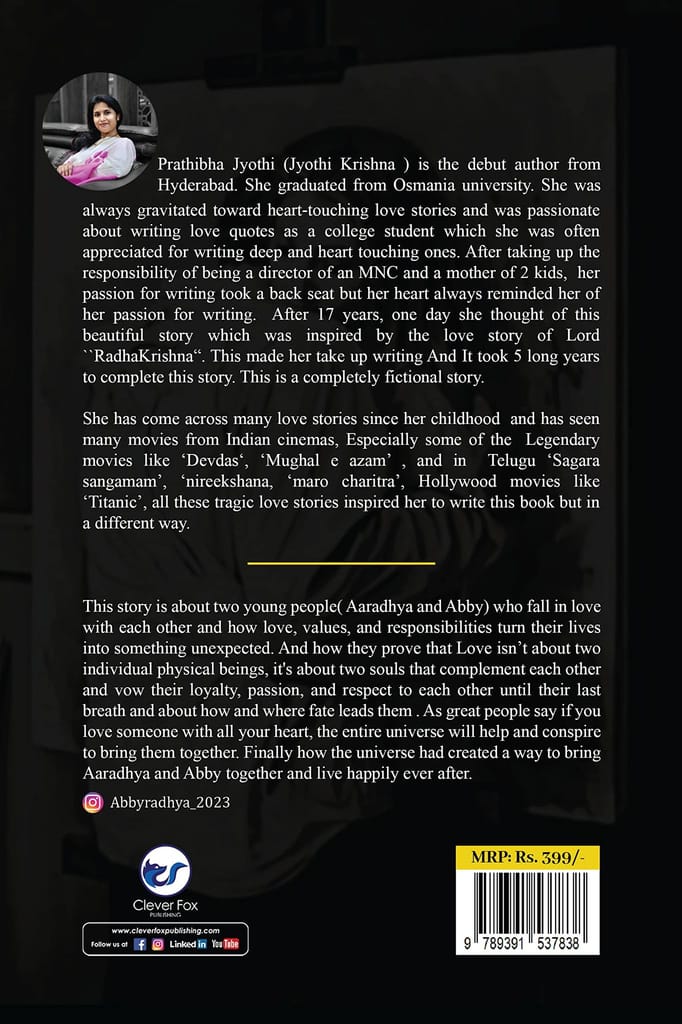 ABBYRADHYA: AN ETERNAL LOVE STORY [Hardcover] Jyothi krishna view 2