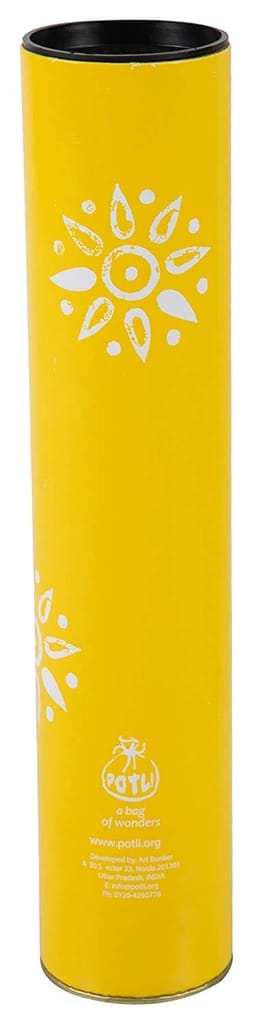 DIY Block Print your own Dupatta kit Yellow Rangoli view 2