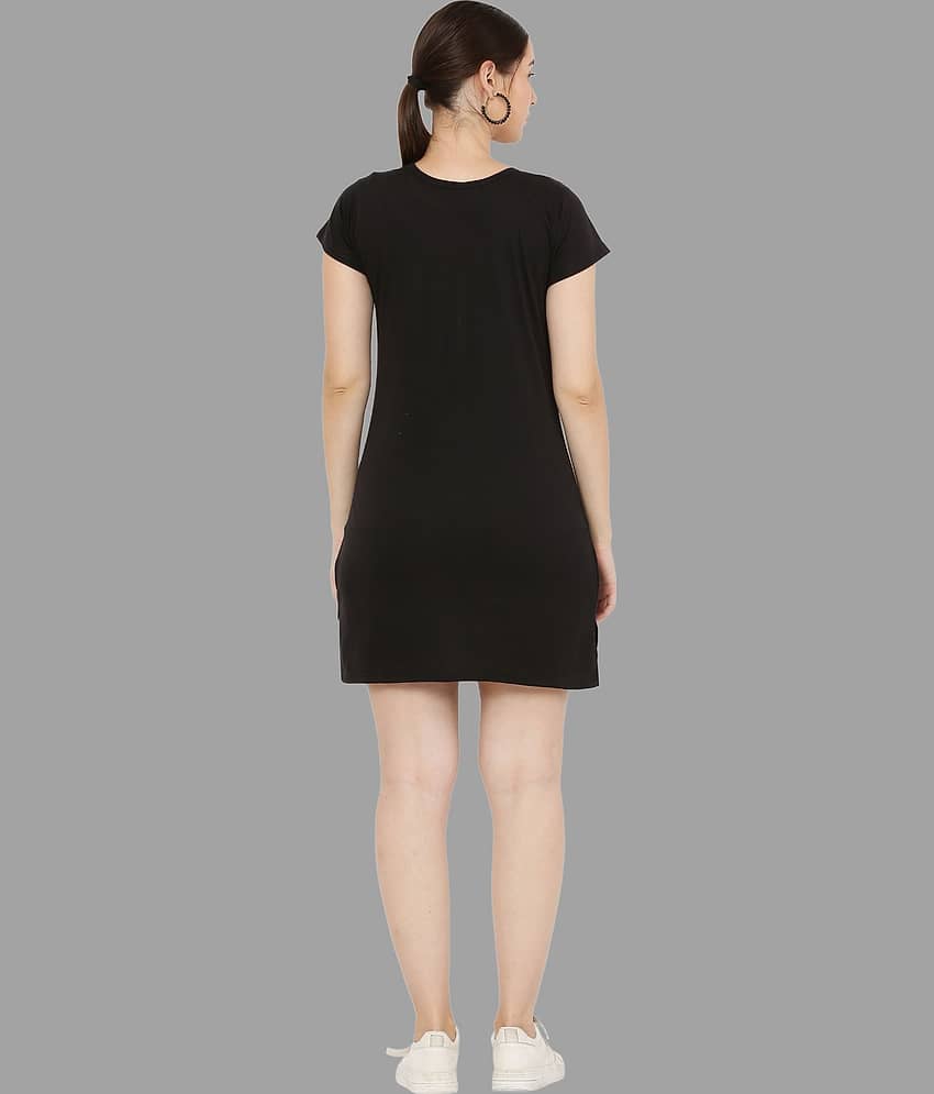 PREEGO - Off White Cotton Blend Women's Nightwear Night T-Shirt ( Pack of 1 ) view 2