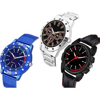 HRV Men's Round Dial Multi Strap Analog Watch view 2