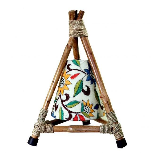 Cane Stand With Kantha Shade view 2