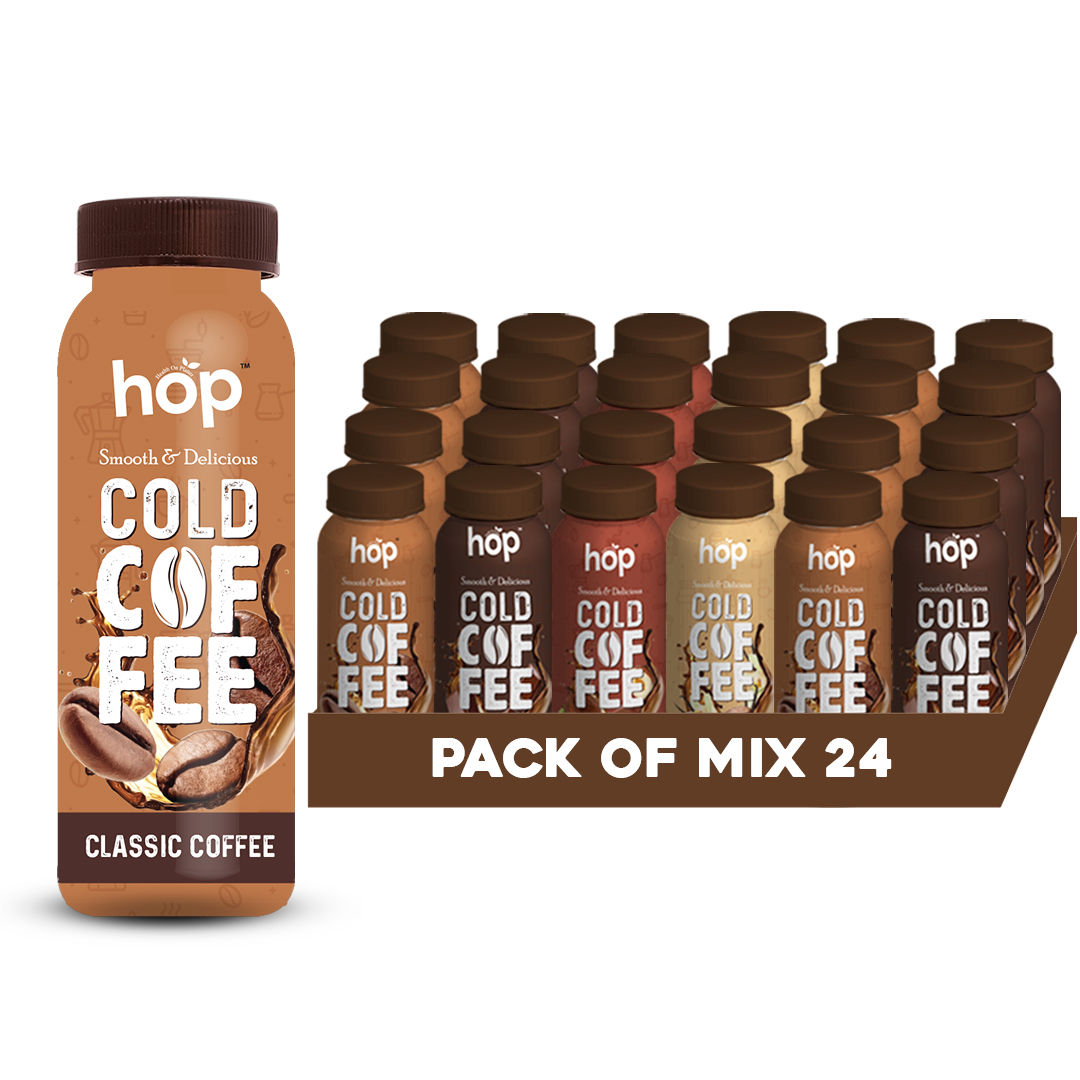 HOP Smooth & Delicious Cold Coffee Mix Assorted Flavors, 200 ml - Pack of 24 view 2