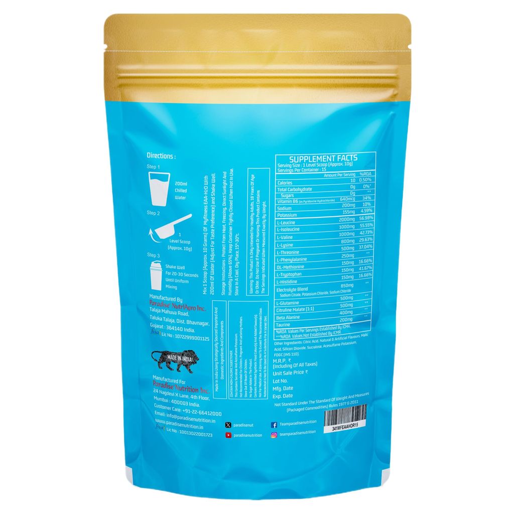 Myfitness EAA Supplement For Men & Women | EAA H2O 150g | 6000mg Essential Amino Acids | Added Glutamine | Citrulline Malate | Beta Alanine | Taurine | Electrolyte Blend | view 2