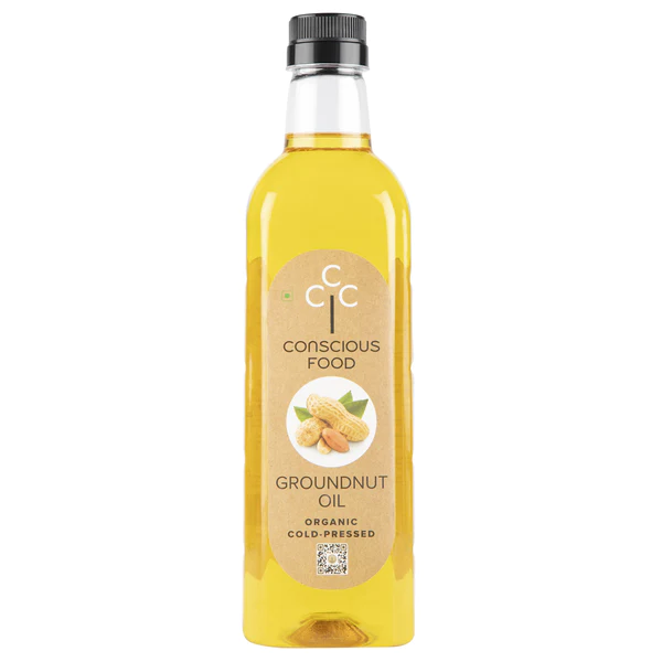 Conscious Food Groundnut Oil Organic & Cold Pressed 500 Ml