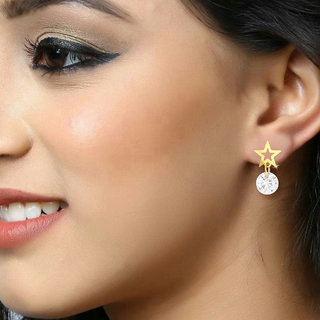 Vighnaharta Valentine Gift CZ Gold Plated alloy Drop Earring for Women and Girls view 2