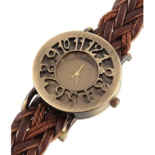 Women Fancy watch in D.Brown. view 2