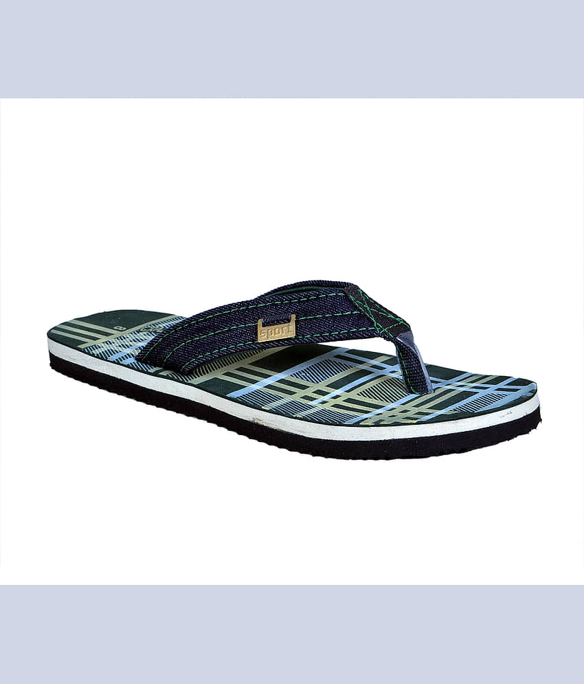 Crazy Bunny - Green Men's Thong Flip Flop view 2
