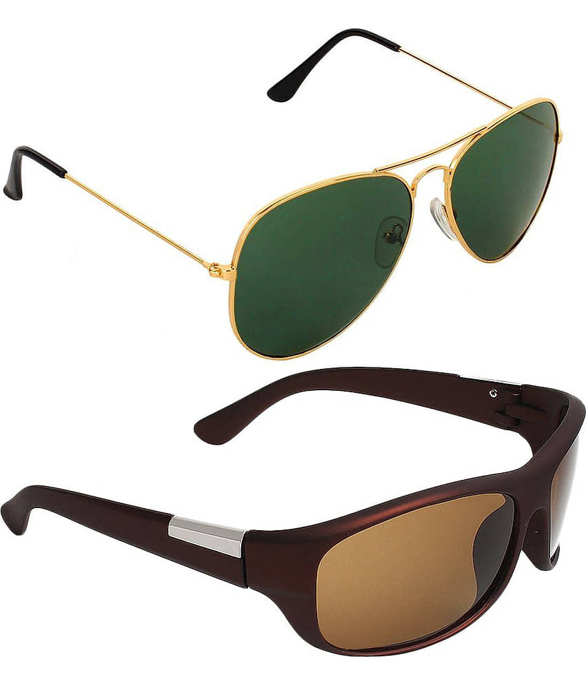 Kanny Devis - Gold Pilot Sunglasses ( Pack of 2 ) view 2