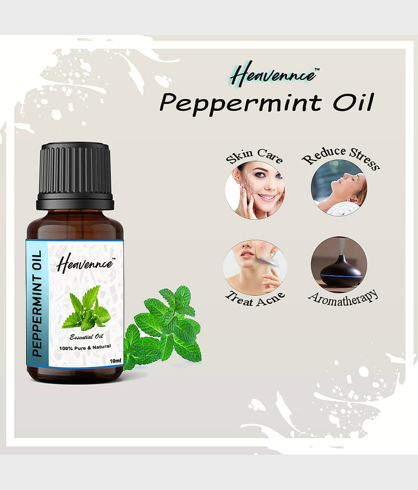 Heavennce Peppermint Aromatherapy Essential Oil Aromatic With Dropper 10 mL ( Pack of 1 ) view 2