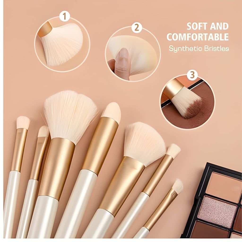 13-Piece Makeup Brush Set | Soft Synthetic Bristles for Face & Eye | Durable Cruelty-Free Brushes with Travel Pouch | Blending & Highlighting Kit (Original) view 2