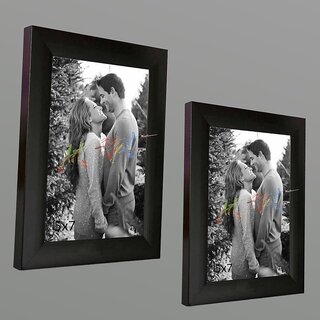 CHARKEE Wood Black Photo Frame Sets (Pack of 2) view 2