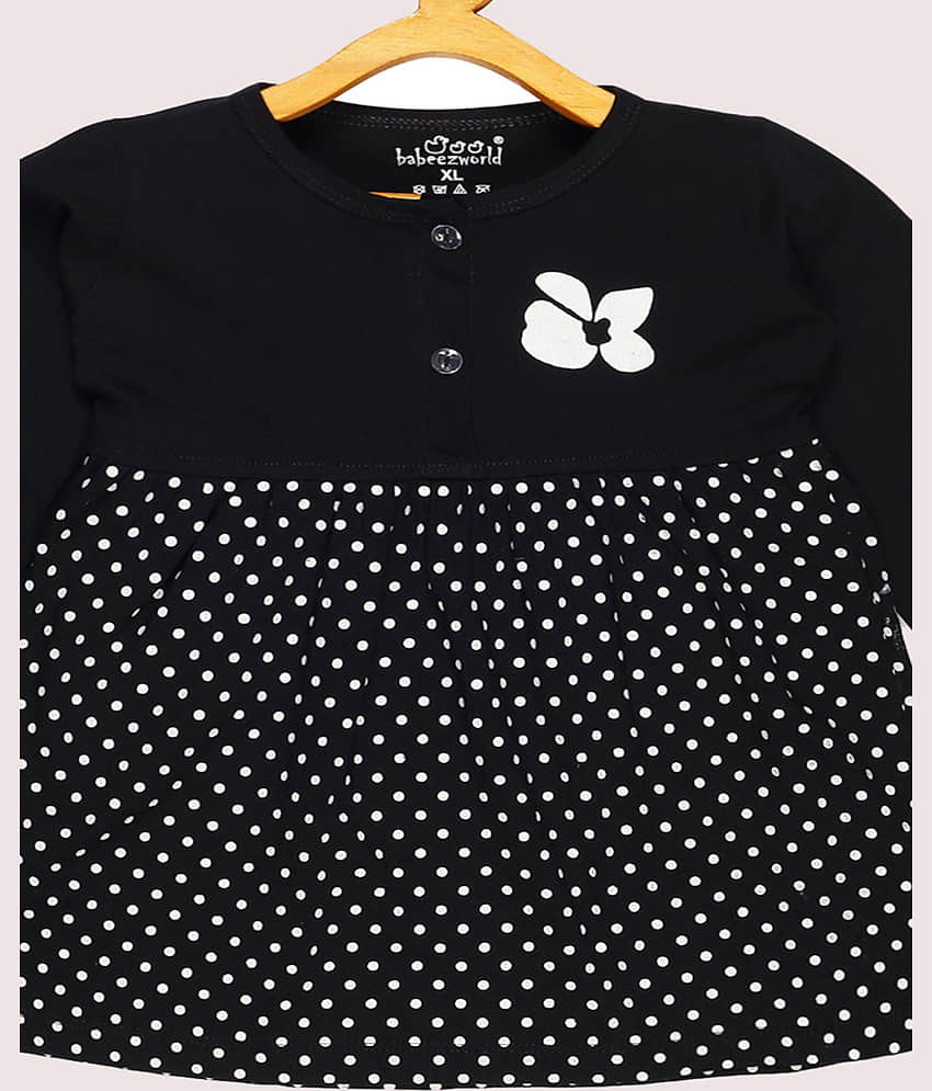 Babeezworld Pack of 1 Baby Girls Cotton Frock ( Black ) view 2