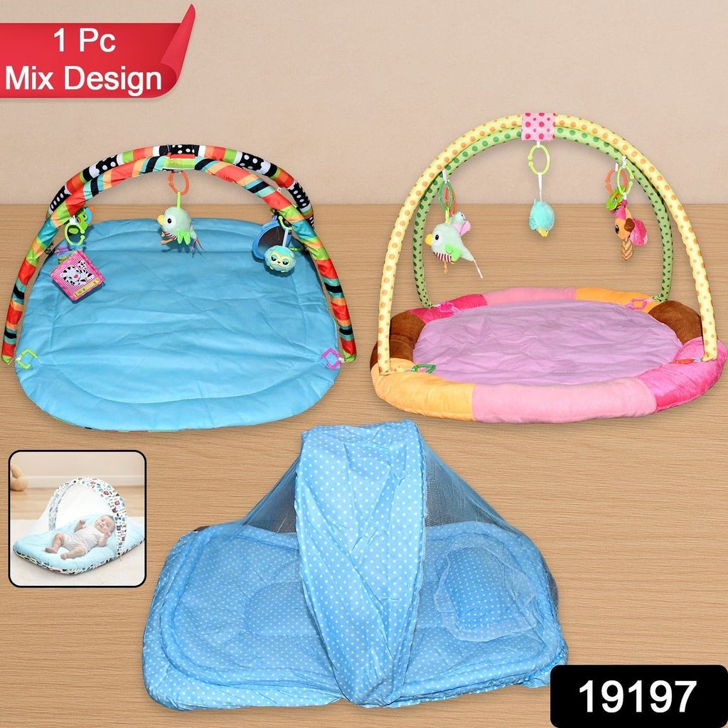Multipurpose Baby Play Gym and Sleeping Mat (Mix Design / 1 Pc) view 2