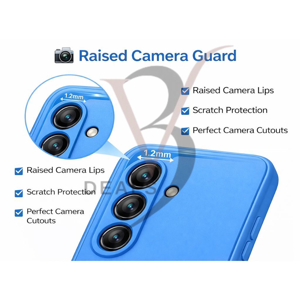 V3Deals Silicone Case Compatible with Samsung Galaxy A55 5G, Samsung A35 | Camera Bump Protection & Inner Velvet Fabric Lining | Ultra Slim Matte Soft Rubberised Case Cover view 2